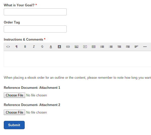 ordering blog content from copywriter today